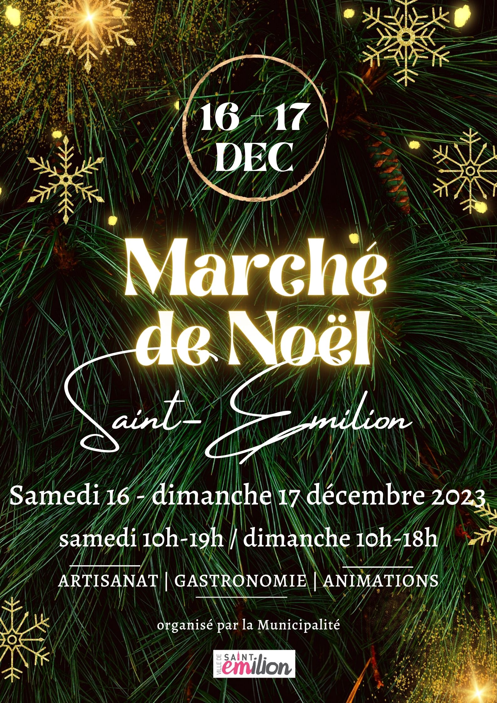 Green Festive Christmas Party Poster