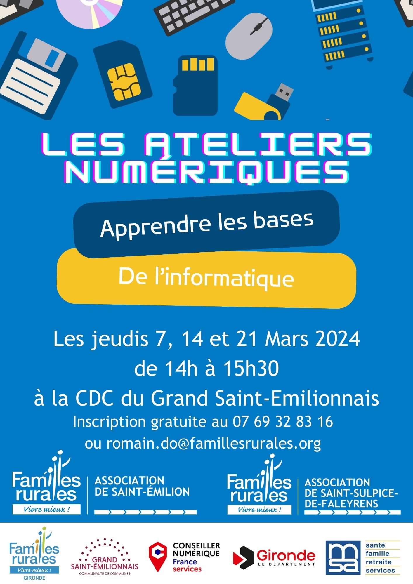 Les ateliers numeriques mars 2024